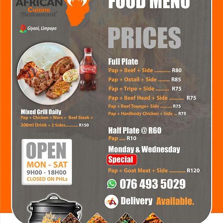 African Cuisine Restaurant Giyani Exterior foto