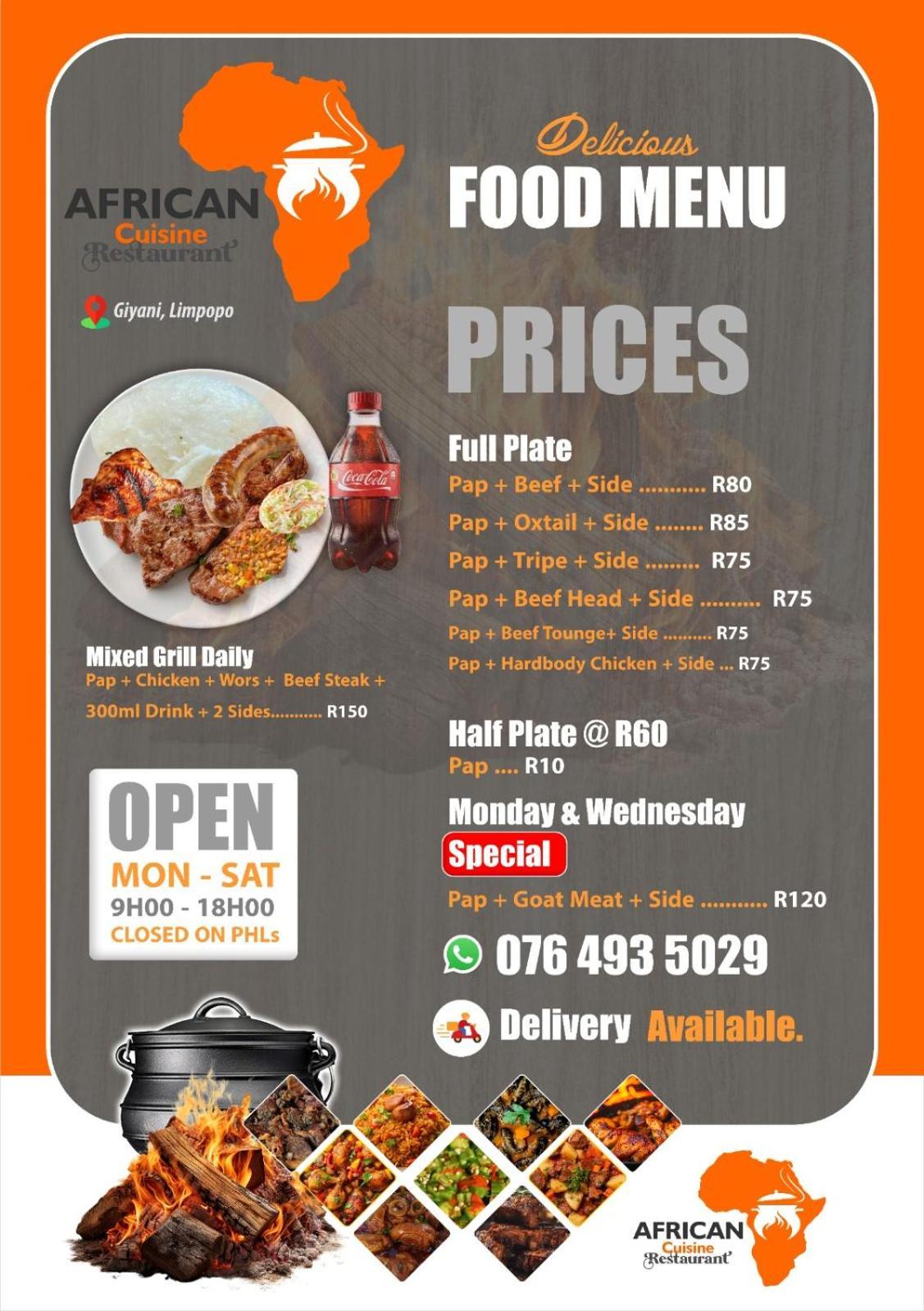 African Cuisine Restaurant Giyani Exterior foto